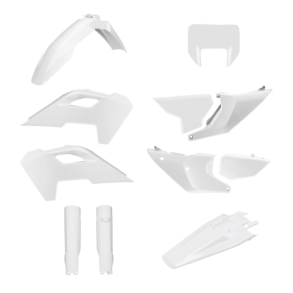 BOX KIT INC FORK GUARDS HUSQVARNA TE/FE 24-25 WHITE